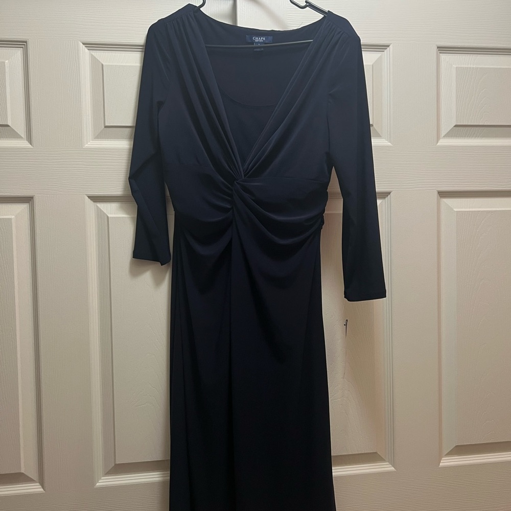 Chaps navy blue dress